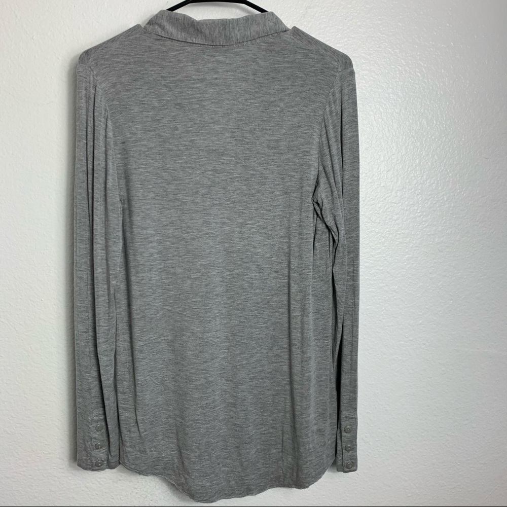 Cabi | Gray Collared Button Down Blouse Shirt - image 3
